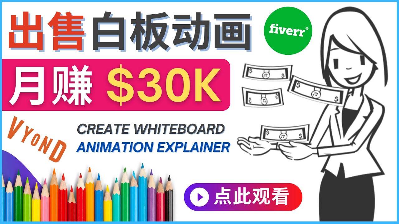 【第4479期】如何用最简单制作白板动画（WhiteBoard Animation）月赚3万美元-勇锶商机网