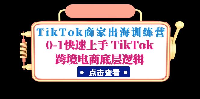 【第4913期】TikTok商家出海训练营：0-1快速上手 TikTok跨境电商底层逻辑-勇锶商机网